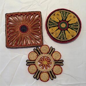 Vintage woven trivets